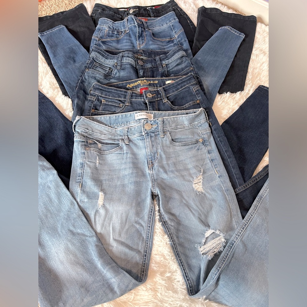 5 Pairs of Jeans Bundle Variety Brands